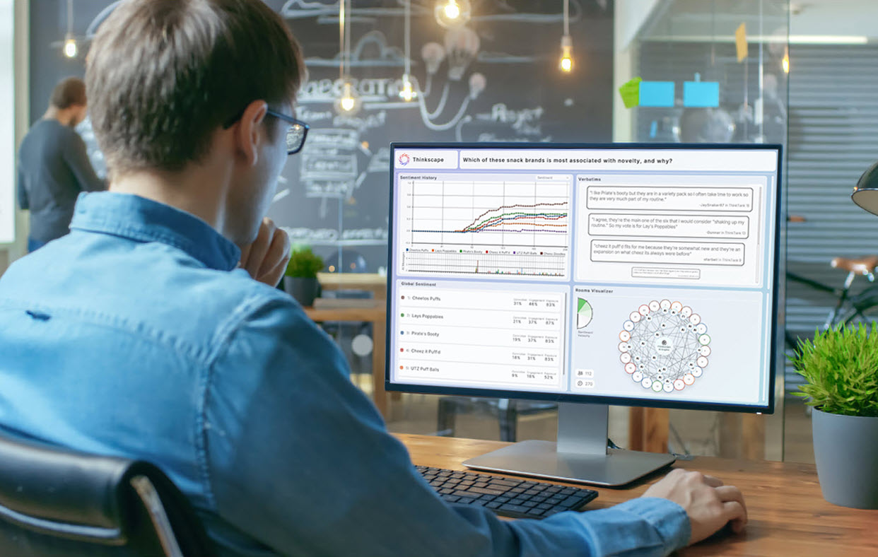 Thinkscape being used on a computer